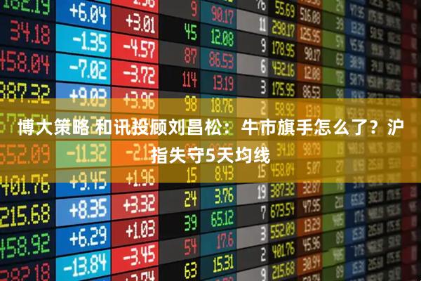 博大策略 和讯投顾刘昌松：牛市旗手怎么了？沪指失守5天均线